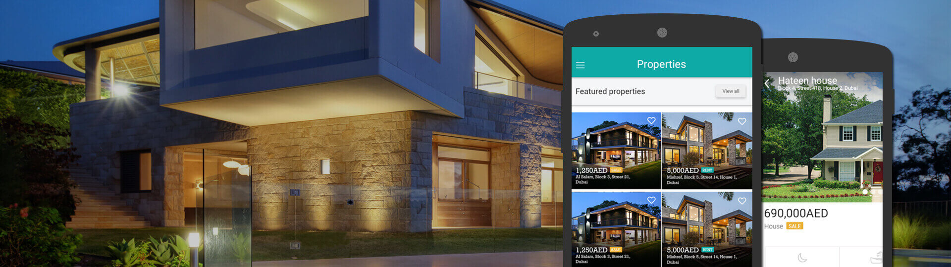 Reales WP theme native iPhone and Android application to real estate property listing business